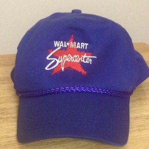 🌞 5/$25 Blue Walmart Supercenter hat adjustable one size fits most cobalt blue